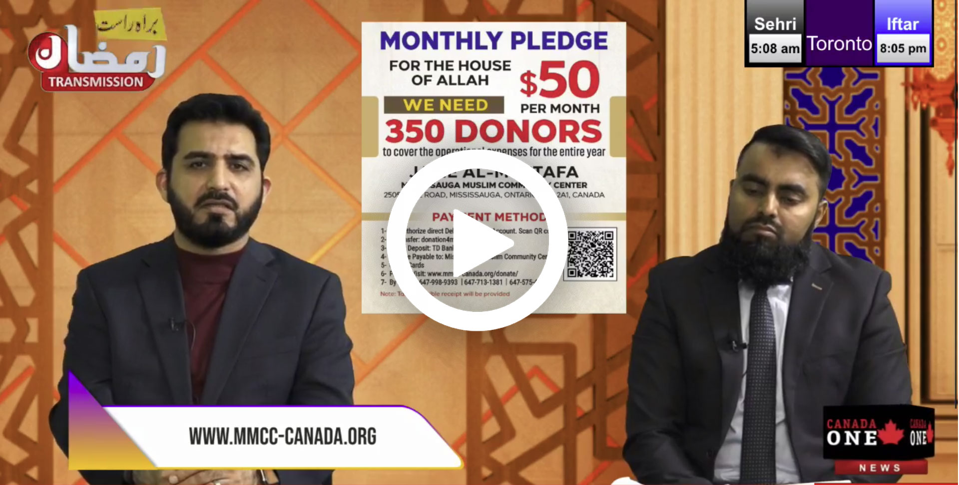 Embracing Ramadan: Insights from Live Transmission with Kamran Rashid on Canada One TV