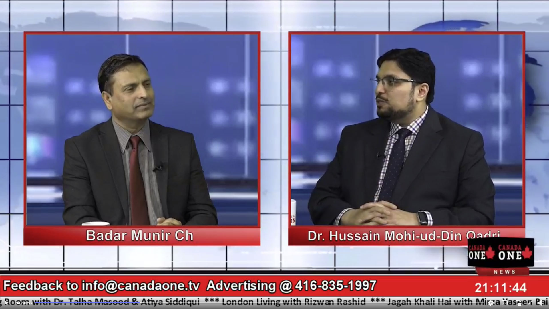BMC-Badar-Munir-Ch-with-Dr-Hussain-Mohi-ud-Din-Qadri_Canada-One-TV